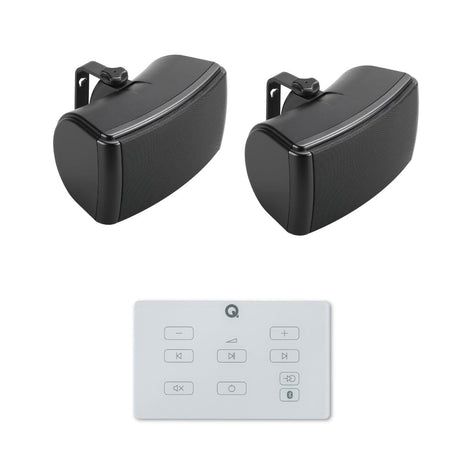 Q Acoustics E60 4.5" Bluetooth Outdoor Speaker System Outdoor Speaker Systems Q Acoustics White One Pair Black