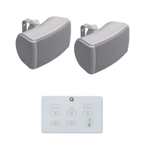 Q Acoustics E60 4.5" Bluetooth Outdoor Speaker System Outdoor Speaker Systems Q Acoustics White One Pair White