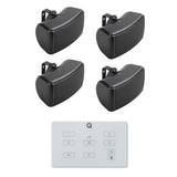 Q Acoustics E60 4.5" Bluetooth Outdoor Speaker System Outdoor Speaker Systems Q Acoustics White Two Pairs Black