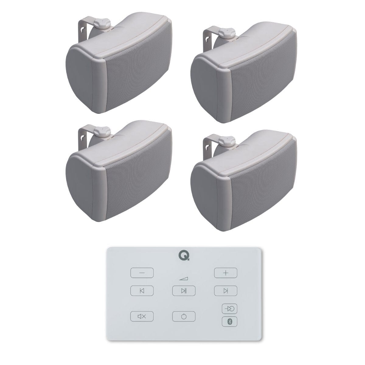 Q Acoustics E60 4.5" Bluetooth Outdoor Speaker System Outdoor Speaker Systems Q Acoustics White Two Pairs White
