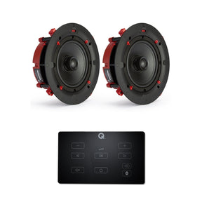 Q Acoustics E60 6.5" Bathroom Bluetooth Ceiling Speaker System In Ceiling Speaker Systems Q Acoustics Black One Pair 