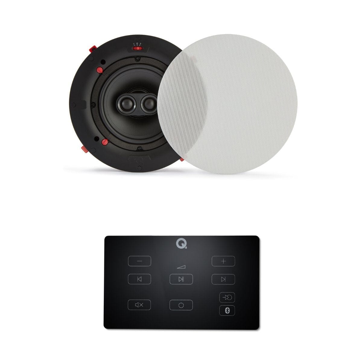 Q Acoustics E60 6.5" Bathroom Bluetooth Ceiling Speaker System In Ceiling Speaker Systems Q Acoustics Black Single Stereo 