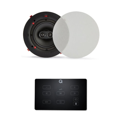 Q Acoustics E60 6.5" Bathroom Bluetooth Ceiling Speaker System In Ceiling Speaker Systems Q Acoustics Black Single Stereo 
