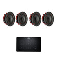 Q Acoustics E60 6.5" Bluetooth Amplifier with QI65CE EasyFit Speakers In Ceiling Speaker Systems Q Acoustics Black Two Pairs 