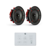 Q Acoustics E60 6.5" Bluetooth Amplifier with QI65CE EasyFit Speakers In Ceiling Speaker Systems Q Acoustics White One Pair 