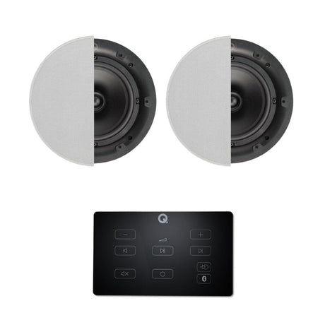 Q Acoustics E60 6.5" Bluetooth Ceiling Speaker System In Ceiling Speaker Systems Q Acoustics Black One Pair High Definition