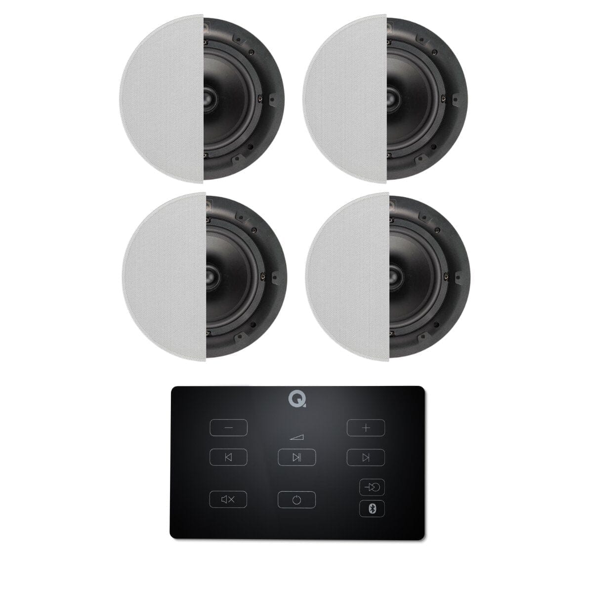 Q Acoustics E60 6.5" Bluetooth Ceiling Speaker System In Ceiling Speaker Systems Q Acoustics Black Two Pairs High Definition
