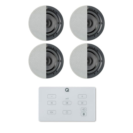 Q Acoustics E60 6.5" Bluetooth Ceiling Speaker System In Ceiling Speaker Systems Q Acoustics White Two Pairs Standard