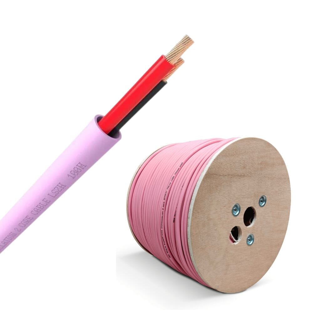 QED QX16/2 - 2 Core Speaker Cable - LSZH - Pink (300m) Cables QED 