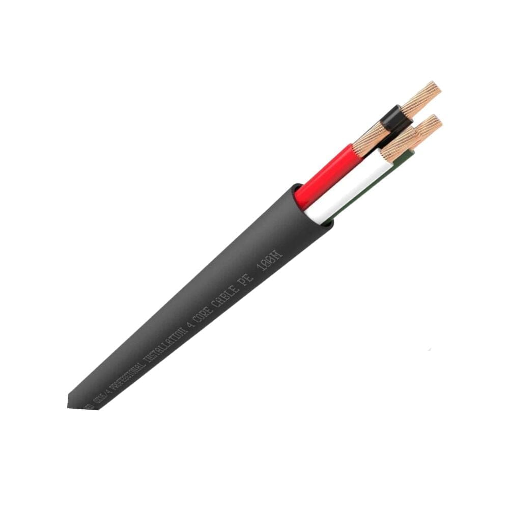 QED QX16/4 - 4 Core Outdoor Speaker Cable - Black - Custom Length Cables QED 