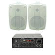 QTX KAD-2BT 6.5" Outdoor Speaker System with Bluetooth & FM Radio Outdoor Speaker Systems QTX White 