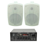 QTX KAD-2BT 6.5" Outdoor Speaker System with Bluetooth & FM Radio Outdoor Speaker Systems QTX White 