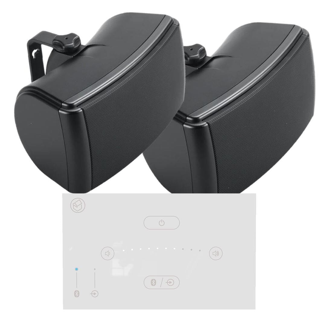 Systemline E50 Bluetooth Amplifier inc. QI65EW 6.5" Outdoor Speakers In Ceiling Speaker Systems Systemline / Q Acoustics Black White 