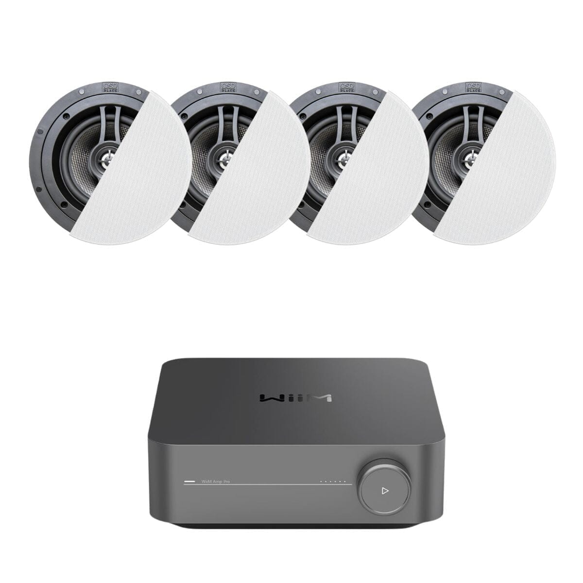 WiiM AMP Pro + OSD Audio R63 6.5" Ceiling Speakers In Ceiling Speaker Systems WiiM / OSD Audio Two Pairs 