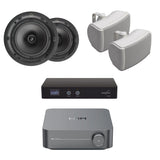 WiiM AMP + Q Acoustics QI65C Ceiling Speakers + QI45EW Indoor / Outdoor Speaker System In Ceiling Speaker Systems WiiM / Q Acoustics White 