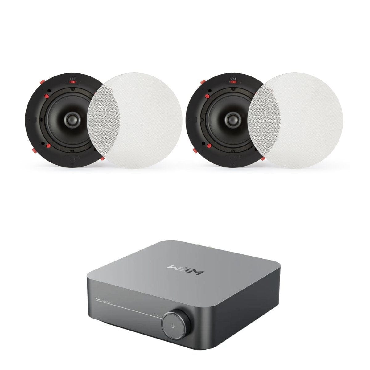 WiiM AMP + QI65CWE 6.5" Bathroom Ceiling Speaker System with Wi-Fi & Bluetooth In Ceiling Speaker Systems WiiM / Q Acoustics One Pair 