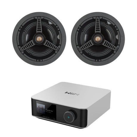 WiiM AMP Ultra + Monitor Audio C165 Ceiling Speakers - 6.5" In Ceiling Speaker Systems WiiM / Monitor Audio Silver 