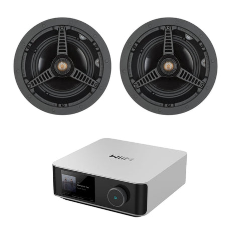 WiiM AMP Ultra + Monitor Audio C180 Ceiling Speakers - 8" In Ceiling Speaker Systems WiiM / Monitor Audio Silver 
