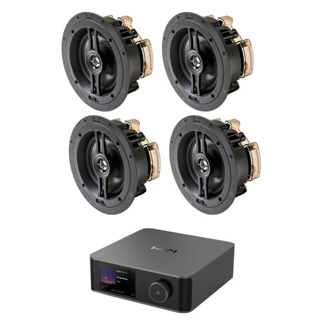 WiiM AMP Ultra + OSD Audio R63 6.5" Ceiling Speakers (Two Pairs) In Ceiling Speaker Systems WiiM / OSD Audio 
