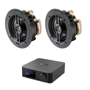 WiiM AMP Ultra + OSD Audio R83 8" Ceiling Speakers (Pair) In Ceiling Speaker Systems WiiM / OSD Audio 