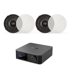 WiiM AMP Ultra + QI65CWE 6.5" Bathroom Ceiling Speaker System with Wi-Fi & Bluetooth In Ceiling Speaker Systems WiiM / Q Acoustics One Pair 