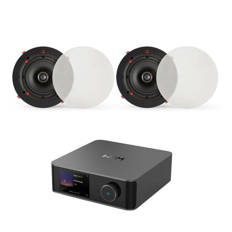 WiiM AMP Ultra + QI65CWE 6.5" Bathroom Ceiling Speaker System with Wi-Fi & Bluetooth In Ceiling Speaker Systems WiiM / Q Acoustics One Pair 