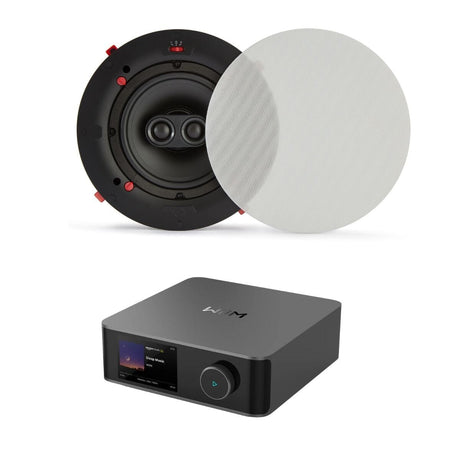 WiiM AMP Ultra + QI65CWE 6.5" Bathroom Ceiling Speaker System with Wi-Fi & Bluetooth In Ceiling Speaker Systems WiiM / Q Acoustics Single Stereo 