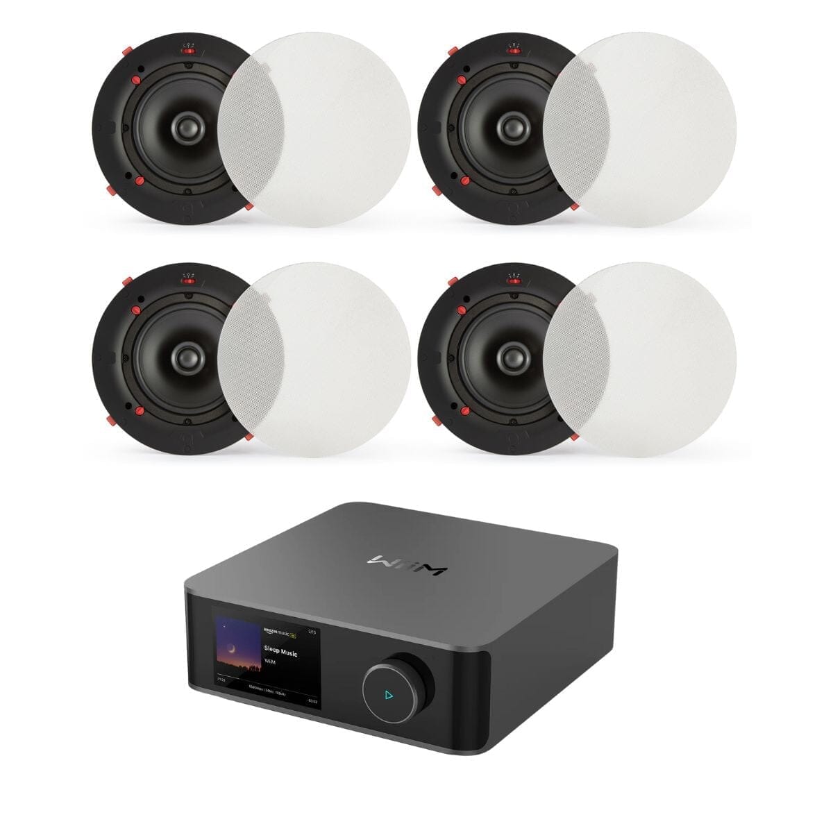 WiiM AMP Ultra + QI80CE 8" Ceiling Speaker System with Wi-Fi, Bluetooth, HDMI In Ceiling Speaker Systems WiiM / Q Acoustics Two Pairs 