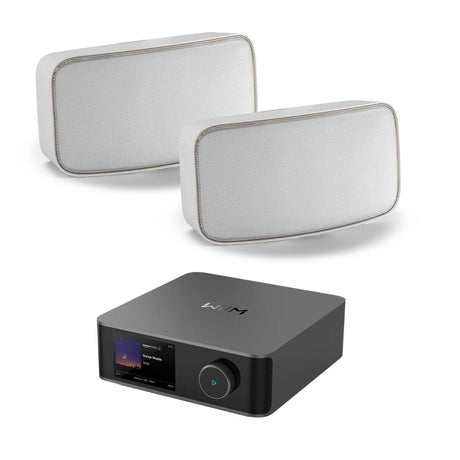 WiiM AMP Ultra Wi-Fi & Bluetooth Amplifier + DALI Gardian OW 6 6.5" Outdoor Speakers Outdoor Speaker Systems WiiM / DALI White 