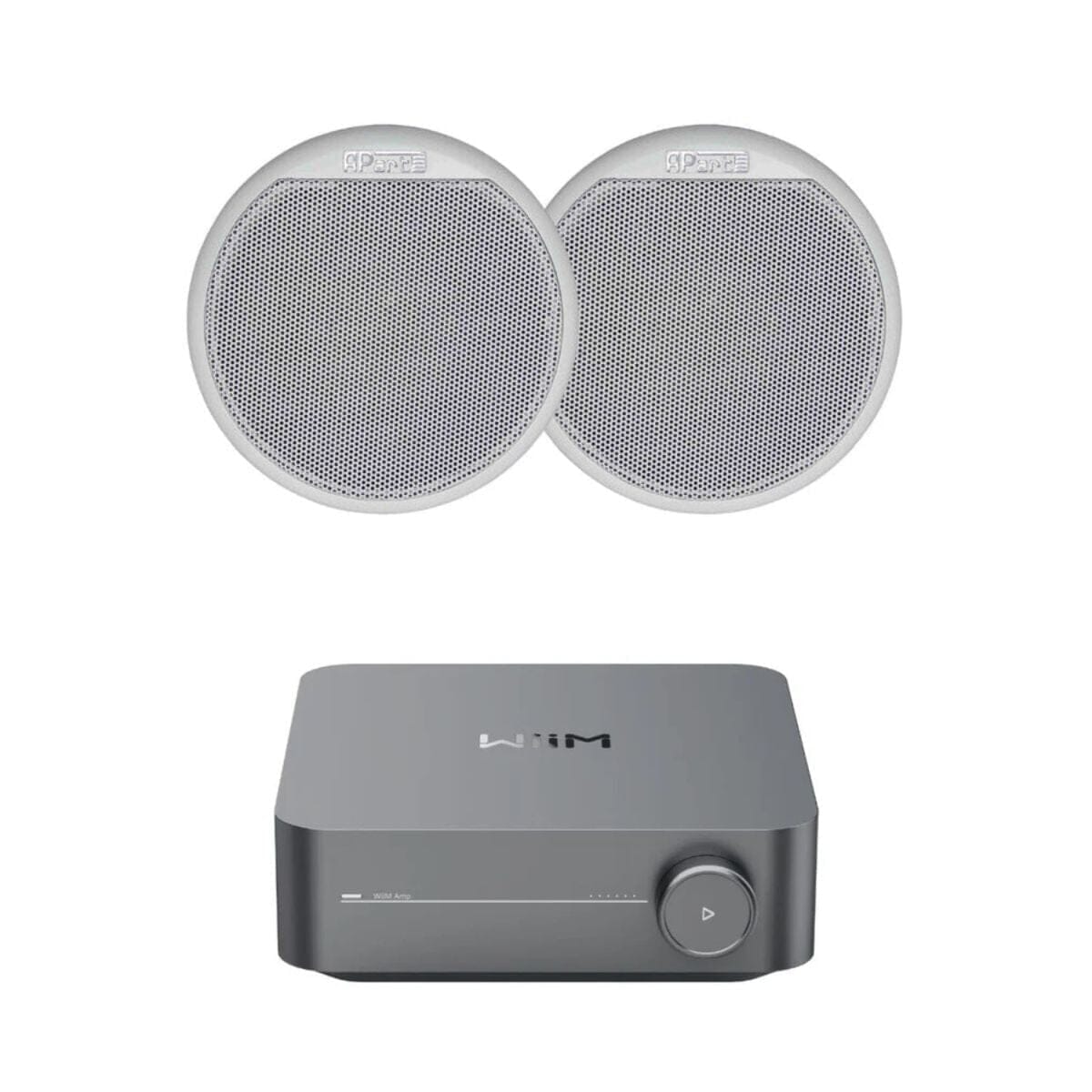 WiiM AMP Wi-Fi & Bluetooth Amplifier + Apart CMAR5 Sauna Ceiling Speakers (Pair) In Ceiling Speaker Systems WiiM / Apart 