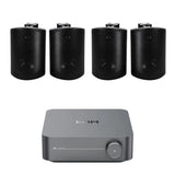 WiiM AMP Wi-Fi & Bluetooth Amplifier + Elipson RAIN 4" Outdoor Speakers (Pair) Outdoor Speaker Systems WiiM / Elipson Black Two Pairs 