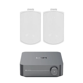 WiiM AMP Wi-Fi & Bluetooth Amplifier + Elipson RAIN 4" Outdoor Speakers (Pair) Outdoor Speaker Systems WiiM / Elipson White One Pair 