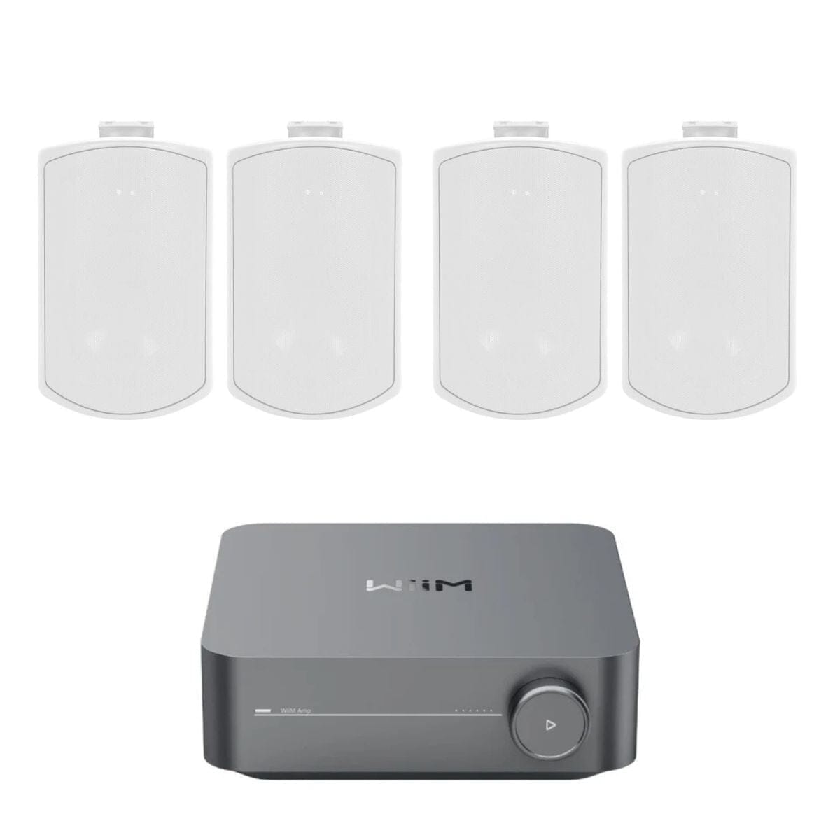 WiiM AMP Wi-Fi & Bluetooth Amplifier + Elipson RAIN 4" Outdoor Speakers (Pair) Outdoor Speaker Systems WiiM / Elipson White Two Pairs 