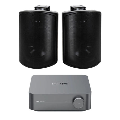 WiiM AMP Wi-Fi & Bluetooth Amplifier + Elipson RAIN 6.5" Outdoor Speakers (Pair) Outdoor Speaker Systems WiiM / Elipson Black One Pair 