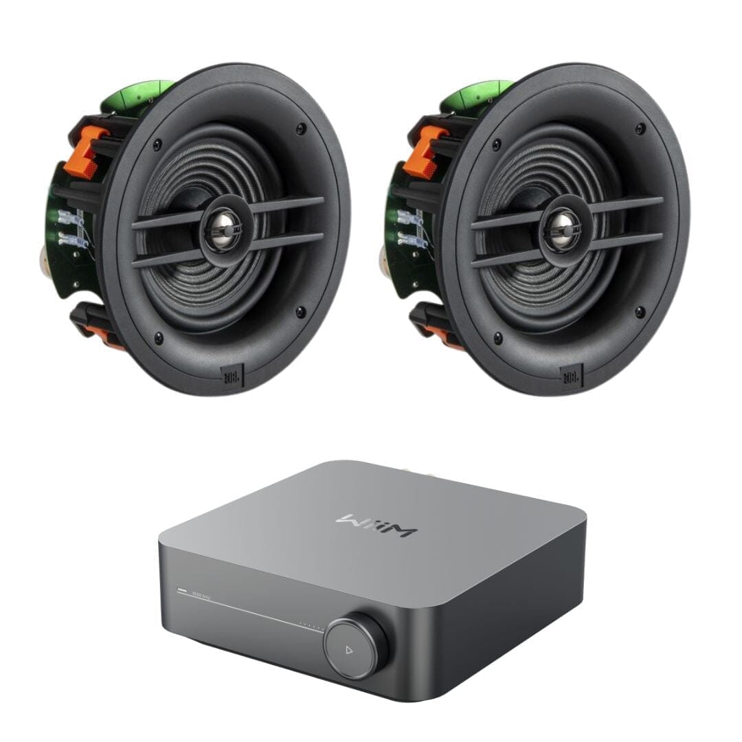WiiM AMP Wi-Fi & Bluetooth Amplifier + JBL Stage 260C 6.5" Ceiling Speakers In Ceiling Speaker Systems WiiM / JBL One Pair 