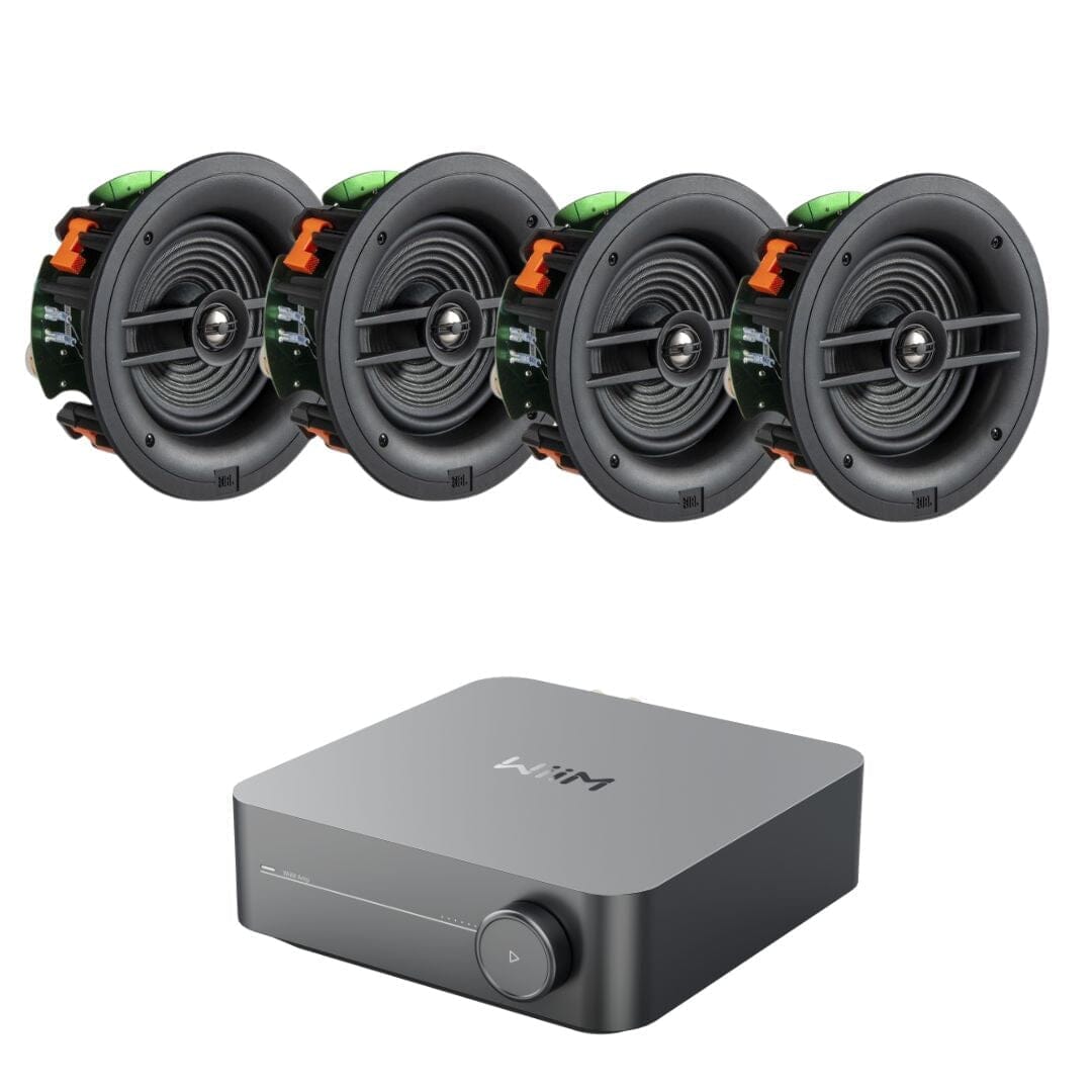 WiiM AMP Wi-Fi & Bluetooth Amplifier + JBL Stage 260C 6.5" Ceiling Speakers In Ceiling Speaker Systems WiiM / JBL Two Pairs 
