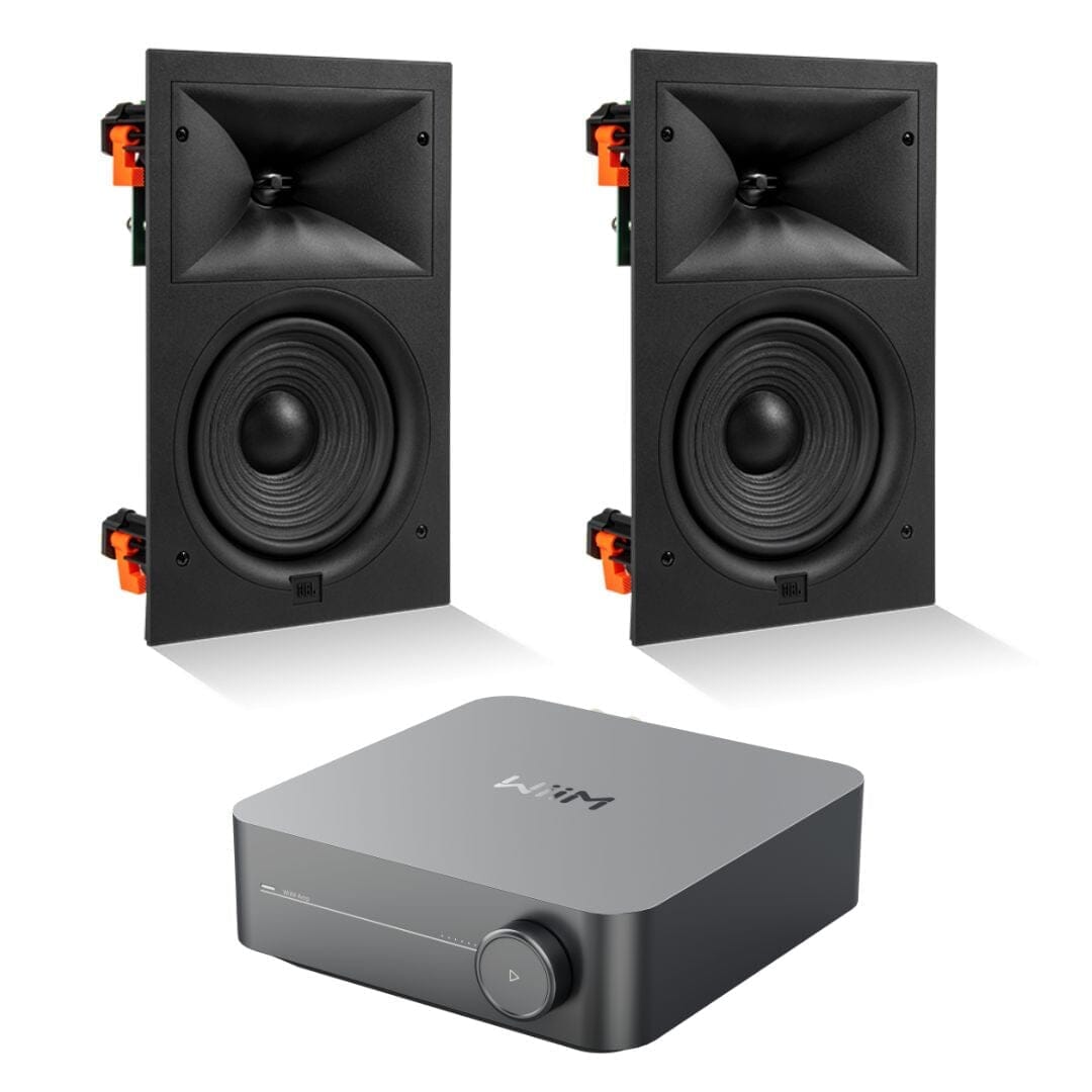 WiiM AMP Wi-Fi & Bluetooth Amplifier + JBL Stage 260W 6.5" In Wall Speakers In Wall Speaker Systems WiiM / JBL 