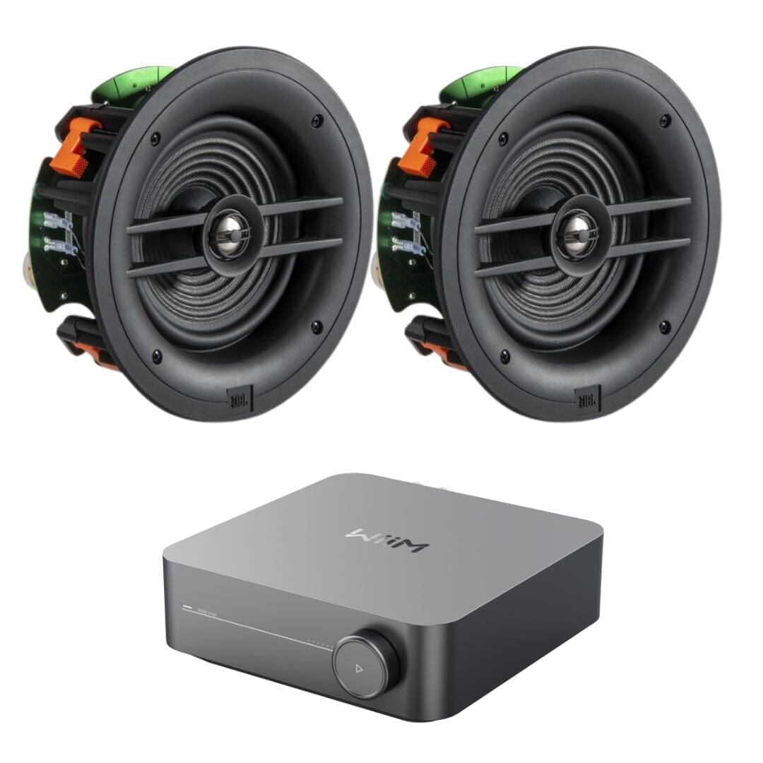 WiiM AMP Wi-Fi & Bluetooth Amplifier + JBL Stage 280C 8" Ceiling Speakers In Ceiling Speaker Systems WiiM / JBL One Pair 