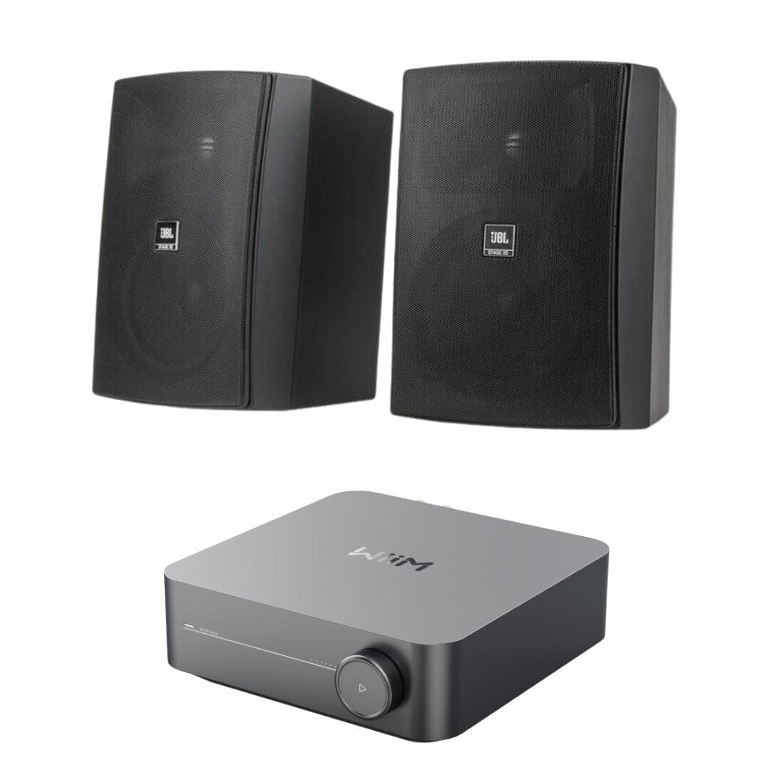 WiiM AMP Wi-Fi & Bluetooth Amplifier + JBL Stage XD 5.25" Outdoor Speakers Outdoor Speaker Systems WiiM / JBL Black 