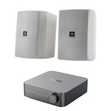 WiiM AMP Wi-Fi & Bluetooth Amplifier + JBL Stage XD 5.25" Outdoor Speakers Outdoor Speaker Systems WiiM / JBL White 