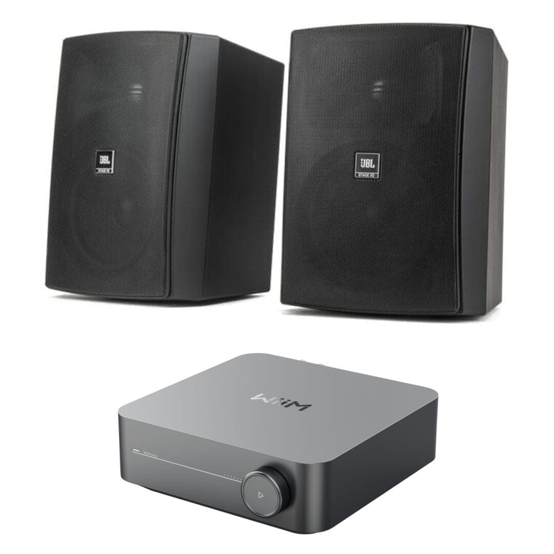 WiiM AMP Wi-Fi & Bluetooth Amplifier + JBL Stage XD 6.5" Outdoor Speakers Outdoor Speaker Systems WiiM / JBL Black 