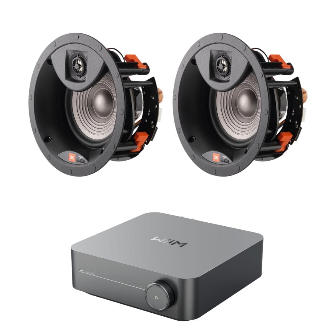 WiiM AMP Wi-Fi & Bluetooth Amplifier + JBL Studio 2 6IC 6.5" Ceiling Speakers In Ceiling Speaker Systems WiiM / JBL One Pair 