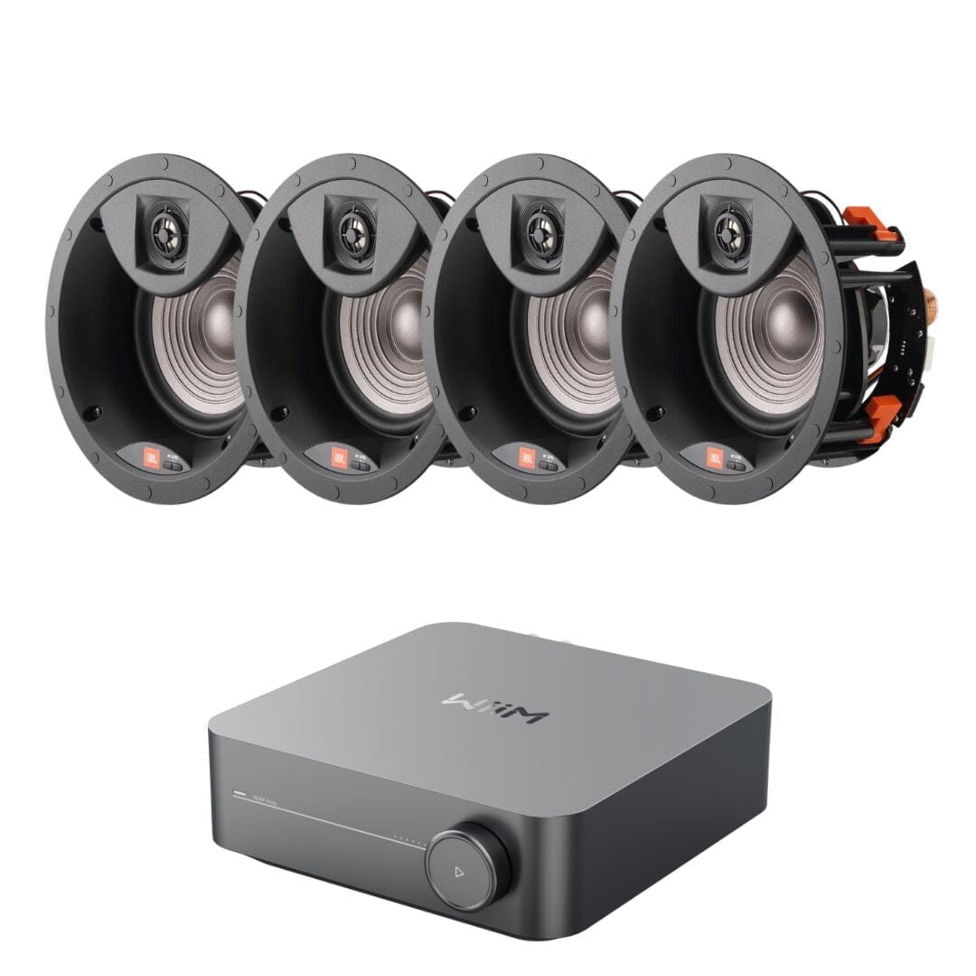 WiiM AMP Wi-Fi & Bluetooth Amplifier + JBL Studio 2 6IC 6.5" Ceiling Speakers In Ceiling Speaker Systems WiiM / JBL Two Pairs 