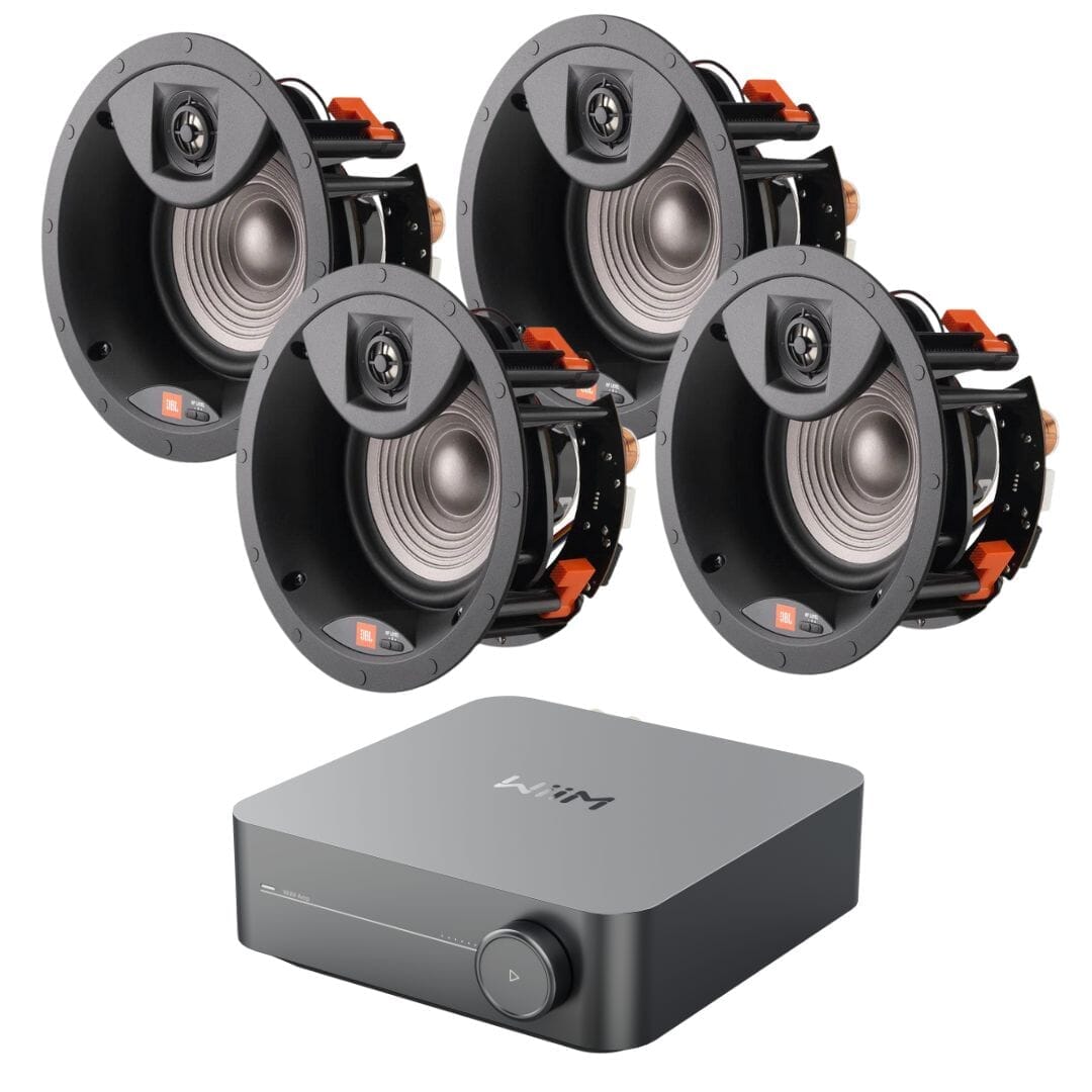 WiiM AMP Wi-Fi & Bluetooth Amplifier + JBL Studio 2 8IC 8" Ceiling Speakers In Ceiling Speaker Systems WiiM / JBL Two Pairs 