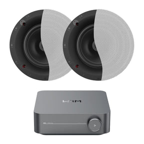 WiiM AMP Wi-Fi & Bluetooth Amplifier + Klipsch CS-18C 8" Ceiling Speakers In Ceiling Speaker Systems WiiM / Klipsch One Pair 