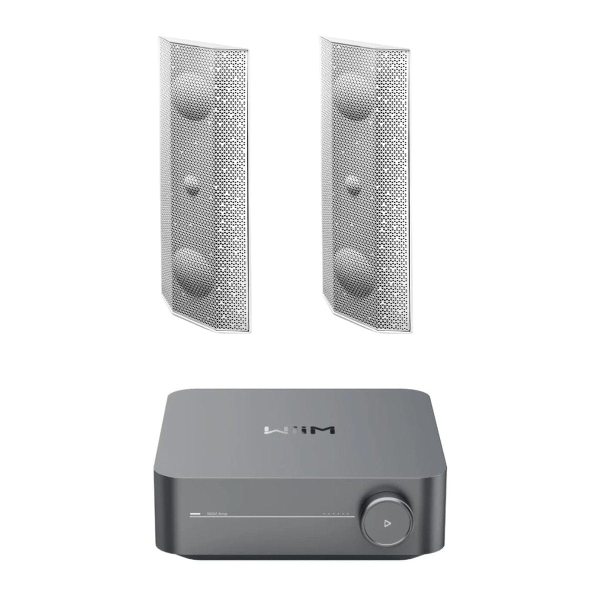 WiiM AMP Wi-Fi & Bluetooth Amplifier + Lithe Audio IO1 Passive Speakers Outdoor Speaker Systems WiiM / Lithe Audio One Pair White 