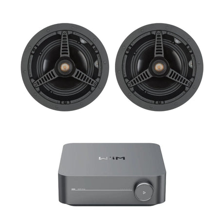 WiiM AMP Wi-Fi & Bluetooth Amplifier + Monitor Audio C165 6.5" Ceiling Speakers (Pair) In Ceiling Speaker Systems WiiM / Monitor Audio 
