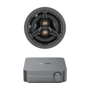 WiiM AMP Wi-Fi & Bluetooth Amplifier + Monitor Audio C165-T2 6.5" Stereo Ceiling Speaker In Ceiling Speaker Systems WiiM / Monitor Audio 