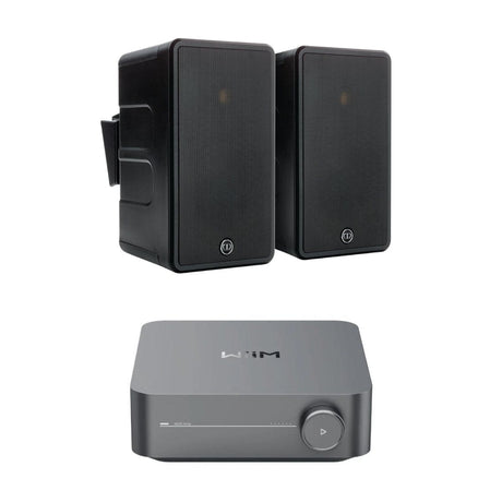 WiiM AMP Wi-Fi & Bluetooth Amplifier + Monitor Audio Climate 60 6.5" Outdoor Speakers (Pair) Outdoor Speaker Systems WiiM / Monitor Audio Black One Pair 