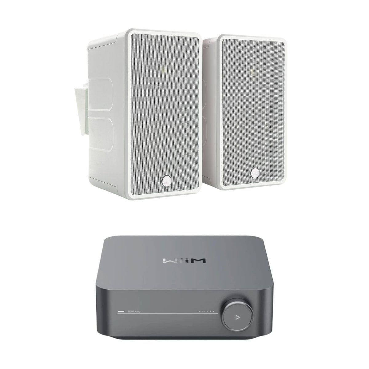 WiiM AMP Wi-Fi & Bluetooth Amplifier + Monitor Audio Climate 60 6.5" Outdoor Speakers (Pair) Outdoor Speaker Systems WiiM / Monitor Audio White One Pair 